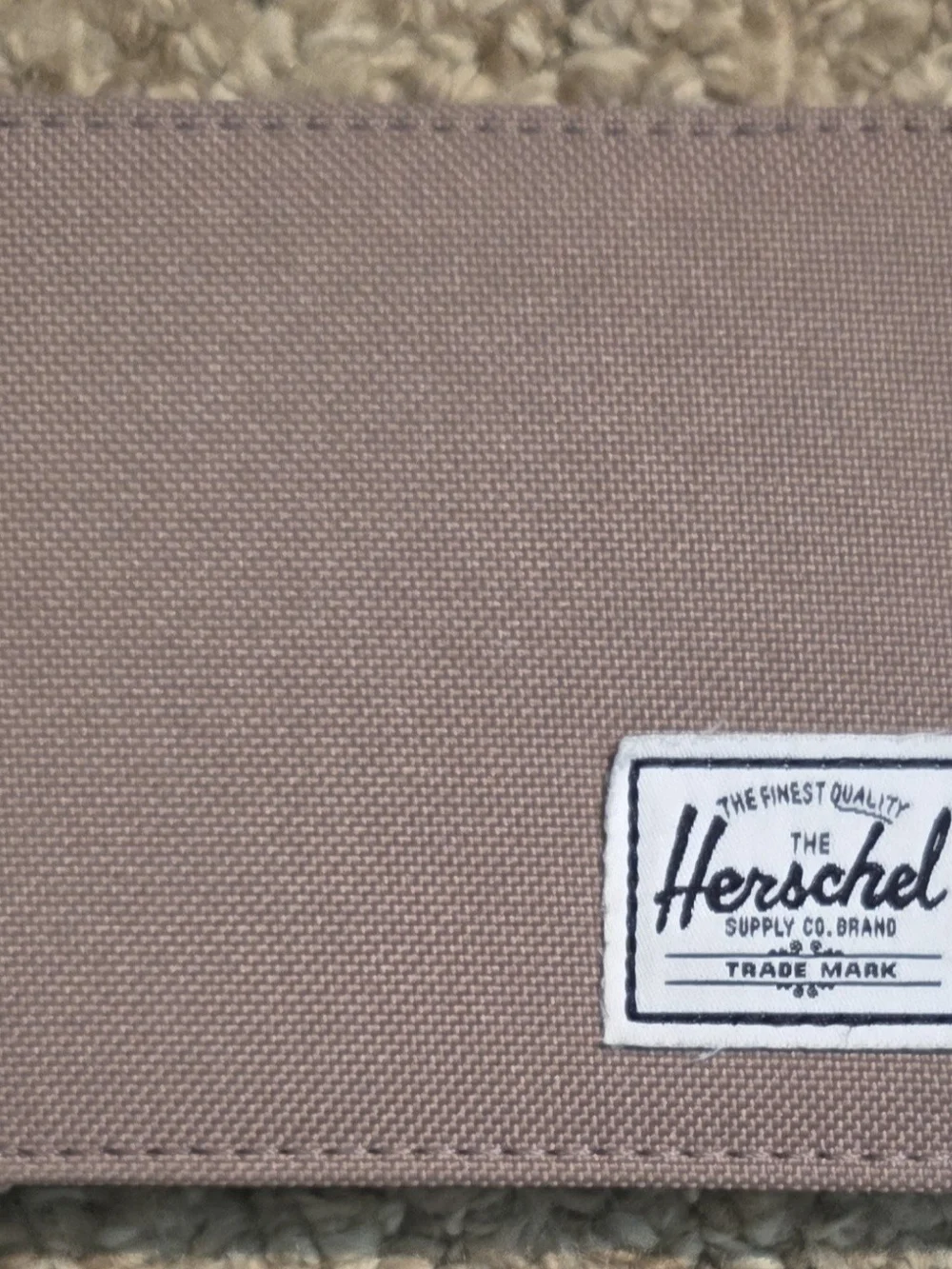 Herschel Supply Co. RFID Tan Beige Bifold Wallet Crosshatch Colorway